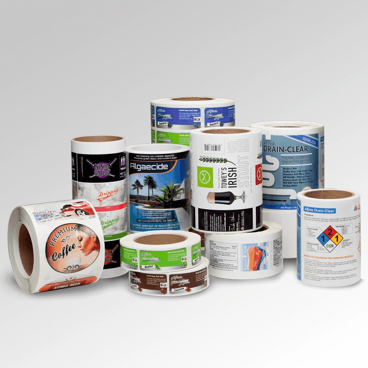 Roll form chromo labels